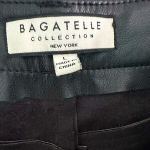 Bagatelle collection faux leather black cargo pants size large
